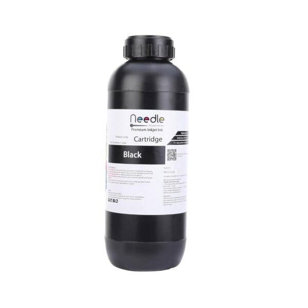 Needle 1 KG (Black) Cartridge Inkjet Ink Refill Compatible with HP and Canon Cartridge Printers