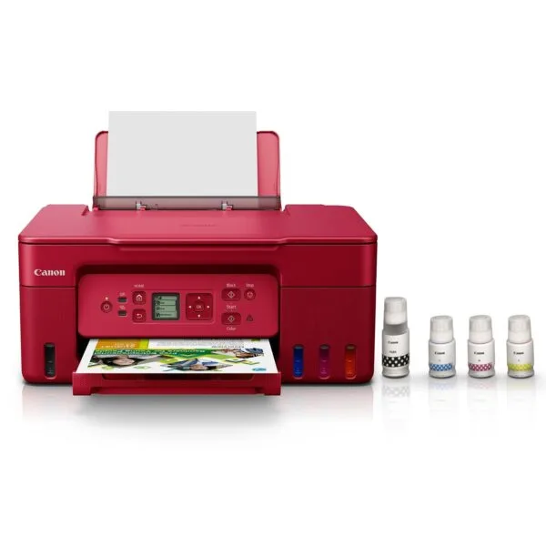 Canon PIXMA MegaTank G3770 Red All-in-one WiFi Inktank Colour Printer with 1 Year Additional Warranty - Image 2